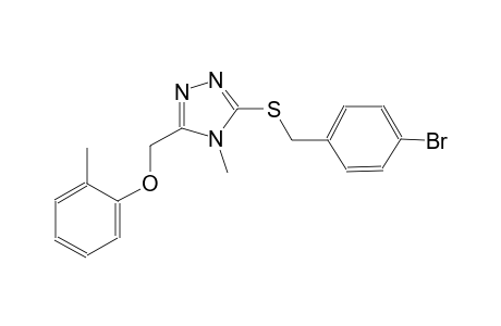 4H-1,2,4-triazole, 3-[[(4-bromophenyl)methyl]thio]-4-methyl-5-[(2-methylphenoxy)methyl]-