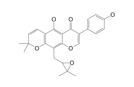 ERYSENEGALENSEIN-G;5,4'-DIHYDROXY-8-(2''',3'''-EPOXY-3'''-METHYLBUTYL)-2'',2''-DIMETHYLPYRANO-[5'',6'':6,7]-ISOFLAVONE