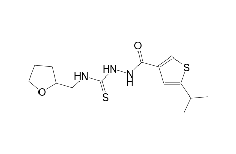 2-[(5-isopropyl-3-thienyl)carbonyl]-N-(tetrahydro-2-furanylmethyl)hydrazinecarbothioamide