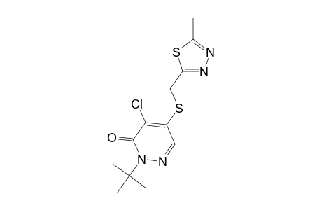 3(2H)-Pyridazinone, 4-chloro-2-(1,1-dimethylethyl)-5-[[(5-methyl-1,3,4-thiadiazol-2-yl)methyl]thio]-