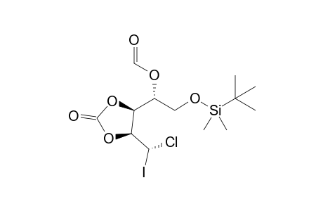 (5R)-1-O-[tert-Butyl(dimethyl)silyl]-5-chloro-5-deoxy-2-O-formyl-5-iodo-3,4-O-(oxomethylene)-D-arabinitol