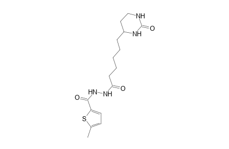 Thiophene-2-carbohydrazide, 5-methyl-N2-[1-oxo-6-(hexahydro-2-oxo-4-pyrimidyl)hexyl]-