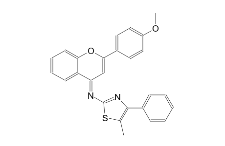 N-[(4E)-2-(4-methoxyphenyl)-4H-chromen-4-ylidene]-5-methyl-4-phenyl-1,3-thiazol-2-amine