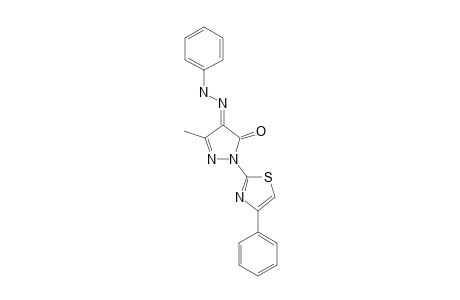 4-(2-PHENYLHYDRAZONO)-3-METHYL-1-(4-PHENYLTHIAZOL-2-YL)-1H-PYRAZOL-5(4H)-ONE