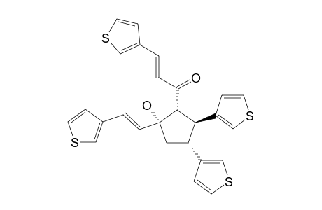 (E)-1-[(1R,2R,4R,5S)-2-hydroxy-4,5-di(thiophen-3-yl)-2-[(E)-2-thiophen-3-ylethenyl]cyclopentyl]-3-thiophen-3-ylprop-2-en-1-one