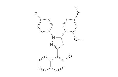 1-[1-(4-CHLOROPHENYL)-5-(2,4-DIMETHOXYPHENYL)-PYRAZOLIN-3-YL]-NAPHTHALEN-2-OL