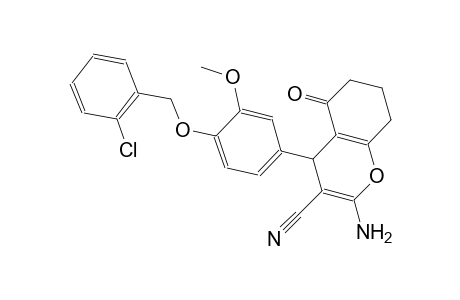 2-amino-4-{4-[(2-chlorobenzyl)oxy]-3-methoxyphenyl}-5-oxo-5,6,7,8-tetrahydro-4H-chromene-3-carbonitrile