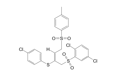 (E)-2-[(p-chlorophenyl)thio]-1-[(2,5-dichlorophenyl)sulfonyl]-4-(p-tolylsulfonyl)-2-butene