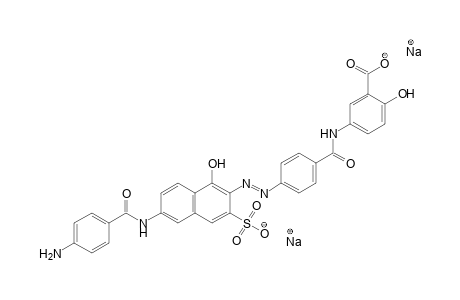 5-(p-Aminobenzamido)salicylacid->N-p-aminobenzoyl-J=acid