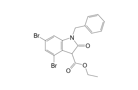 1-Benzyl-4,6-dibromo-2-keto-indoline-3-carboxylic acid ethyl ester