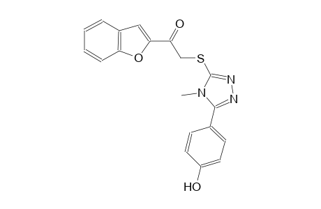 ethanone, 1-(2-benzofuranyl)-2-[[5-(4-hydroxyphenyl)-4-methyl-4H-1,2,4-triazol-3-yl]thio]-