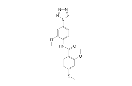 Benzamide, 2-methoxy-N-[2-methoxy-4-(1H-1,2,3,4-tetrazol-1-yl)phenyl]-4-(methylthio)-