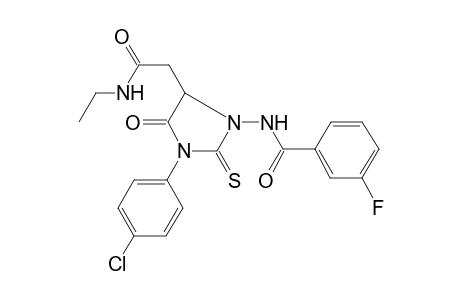 N-[3-(4-chlorophenyl)-5-[2-(ethylamino)-2-keto-ethyl]-4-keto-2-thioxo-imidazolidin-1-yl]-3-fluoro-benzamide