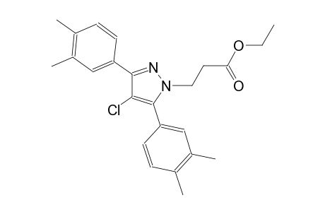 ethyl 3-[4-chloro-3,5-bis(3,4-dimethylphenyl)-1H-pyrazol-1-yl]propanoate