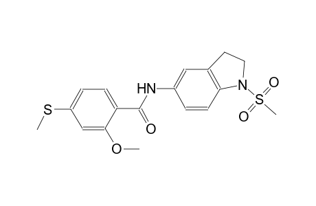 2-methoxy-4-(methylsulfanyl)-N-[1-(methylsulfonyl)-2,3-dihydro-1H-indol-5-yl]benzamide