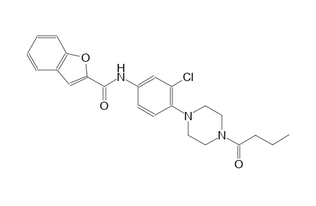 N-[4-(4-butyryl-1-piperazinyl)-3-chlorophenyl]-1-benzofuran-2-carboxamide