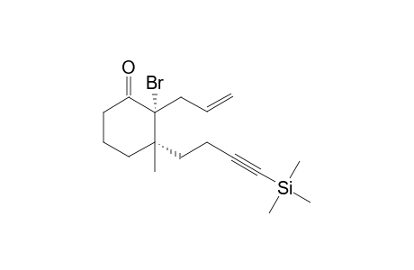 2-Bromo-2-(2-allyl)-3-methyl-3-(4-trimethylsilyl-3-butynyl)-1-cyclohexanone