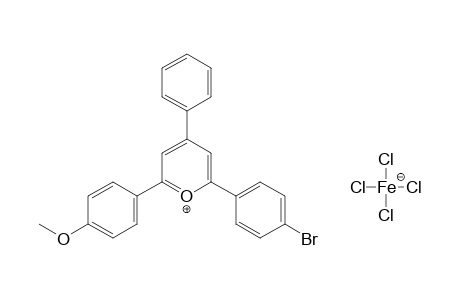 2-(p-BROMOPHENYL)-6-(p-METHOXYPHENYL)-4-PHENYLPYRYLIUM TETRACHLOROFERRATE(1-)