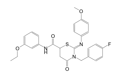 (2Z)-N-(3-ethoxyphenyl)-3-(4-fluorobenzyl)-2-[(4-methoxyphenyl)imino]-4-oxotetrahydro-2H-1,3-thiazine-6-carboxamide
