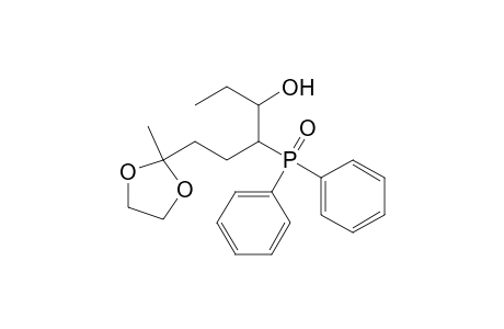 5-Diphenylphosphinoyl-6-hydroxyoctan-2-one ethylene acetal