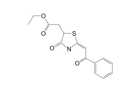 2-[(2E)-4-keto-2-(2-keto-2-phenyl-ethylidene)thiazolidin-5-yl]acetic acid ethyl ester