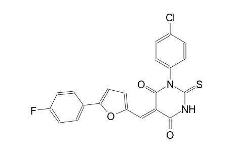 (5Z)-1-(4-chlorophenyl)-5-{[5-(4-fluorophenyl)-2-furyl]methylene}-2-thioxodihydro-4,6(1H,5H)-pyrimidinedione