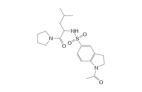 1-acetyl-N-[3-methyl-1-(1-pyrrolidinylcarbonyl)butyl]-5-indolinesulfonamide