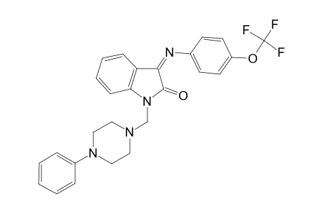1-(4-Phenyl-piperazin-1-ylmethyl)-3-(4-trifluoromethoxy-phenylimino)-1,3-dihydro-indol-2-one