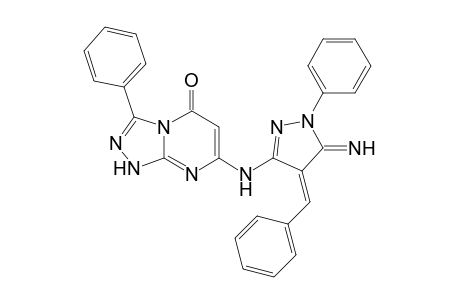 (E)-7-(4-benzylidene-5-imino-1-phenyl-4,5-dihydro-1H-pyrazol-3-ylamino)-3-phenyl-[1,2,4]triazolo[4,3-a]pyrimidin-5(1H)-one