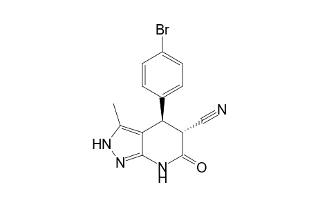 trans-4-(4-Bromophenyl)-3-methyl-6-oxo-4,5,6,7-tetrahydro-2H-pyrazolo[3,4-b]pyridine-5-carbonitrile