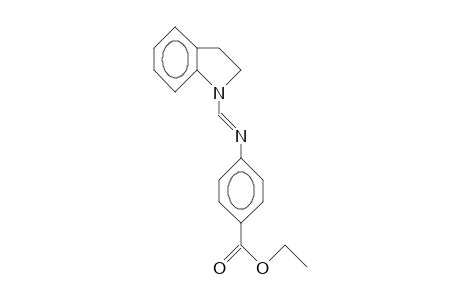 Benzoic acid, 4-[[(2,3-dihydro-1H-indol-1-yl)methylene]amino]-,ethyl ester