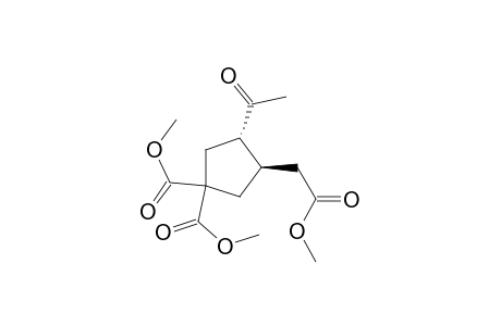1,1-Cyclopentanedicarboxylic acid, 3-acetyl-4-(2-methoxy-2-oxoethyl)-, dimethyl ester, trans-