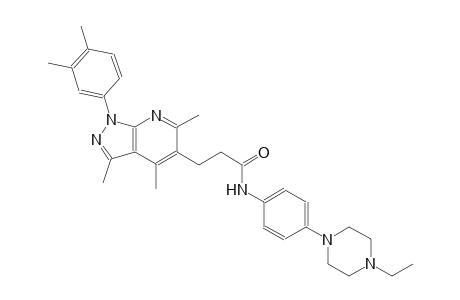 1H-pyrazolo[3,4-b]pyridine-5-propanamide, 1-(3,4-dimethylphenyl)-N-[4-(4-ethyl-1-piperazinyl)phenyl]-3,4,6-trimethyl-