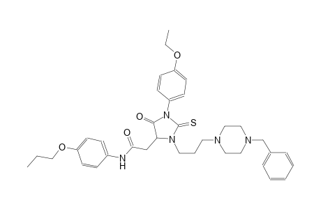 2-[3-[3-(4-benzyl-1-piperazinyl)propyl]-1-(4-ethoxyphenyl)-5-oxo-2-thioxo-4-imidazolidinyl]-N-(4-propoxyphenyl)acetamide