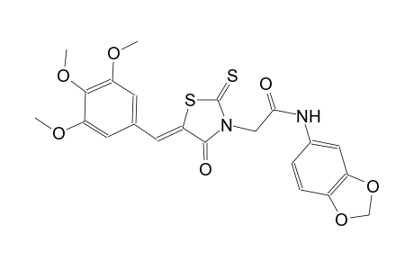 3-thiazolidineacetamide, N-(1,3-benzodioxol-5-yl)-4-oxo-2-thioxo-5-[(3,4,5-trimethoxyphenyl)methylene]-, (5Z)-