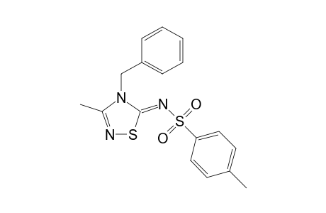 4-Methyl-N-[3-methyl-4-(phenylmethyl)-1,2,4-thiadiazol-5(4H)-ylidene]benzenesulfonamide