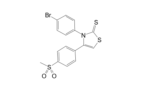 3-(4-Bromophenyl)-4-(4-methylsulfonylphenyl)-2(3H)-thiazolethione