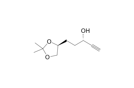 (3S)-5-[(4S)-2,2-dimethyl-1,3-dioxolan-4-yl]-1-pentyn-3-ol