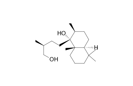 (+-)-1.beta.-[(3S)-4-Hydroxy-3-methylbutyl]-2.beta.,5,5,8a.beta.-tetramethyl-4a.alpha.H-decahydro-2.alpha.-naphthalenol