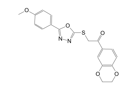 ethanone, 1-(2,3-dihydro-1,4-benzodioxin-6-yl)-2-[[5-(4-methoxyphenyl)-1,3,4-oxadiazol-2-yl]thio]-