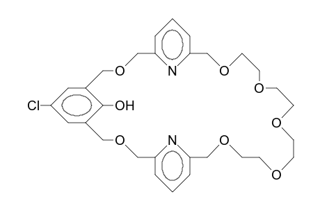 7-Chloro-3,11,19,22,25,28,31-heptaoxa-37,38-diaza-tetracyclo(31.3.1.1/5,9/.1/13,17/)hexatriacontanonaen-39-ol