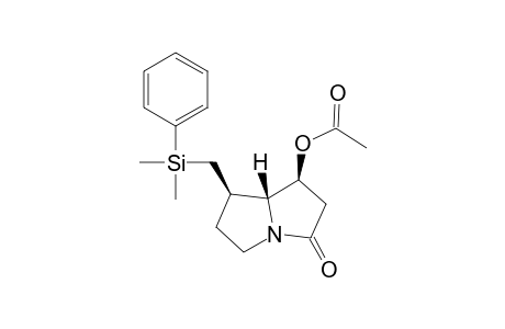 3H-Pyrrolizin-3-one, 1-(acetyloxy)-7-[(dimethylphenylsilyl)methyl]he xahydro-, [1S-(1.alpha.,7.alpha.,7a.alpha.)]-