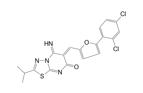 (6Z)-5-azanylidene-6-[[5-(2,4-dichlorophenyl)furan-2-yl]methylidene]-2-propan-2-yl-[1,3,4]thiadiazolo[3,2-a]pyrimidin-7-one