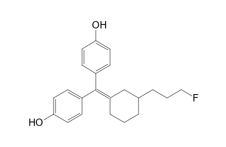 3-(3'-Fluoropropyl)-1-[bis(p-hydroxyphenyl)methylene]cyclohexane
