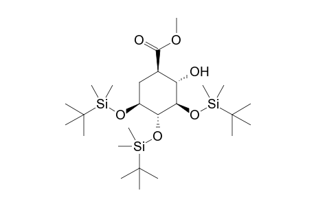 (1R,2S,3R,4R,5S)-3,4,5-Tris-(tert-butyl-dimethyl-silanyloxy)-2-hydroxy-cyclohexanecarboxylic acid methyl ester