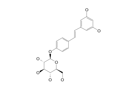 RESVERATROLOSIDE;RESVERATROL-4'-O-BETA-D-GLUCOPYRANOSIDE