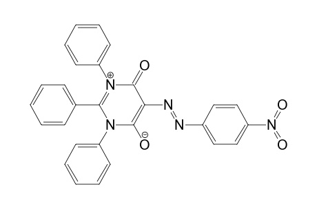Pyrimidinium, 3,4-dihydro-6-hydroxy-5-[(4-nitrophenyl)azo]-4-oxo-1,2,3-triphenyl-, hydroxide, inner salt