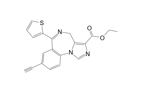 Ethyl-8-acetyleno-6-(2'-thienyl)-4H-benzo[f]imidazo[1,5-a][1,4]diazepine-3-carboxylate