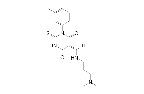 (5E)-5-({[3-(dimethylamino)propyl]amino}methylene)-1-(3-methylphenyl)-2-thioxodihydro-4,6(1H,5H)-pyrimidinedione