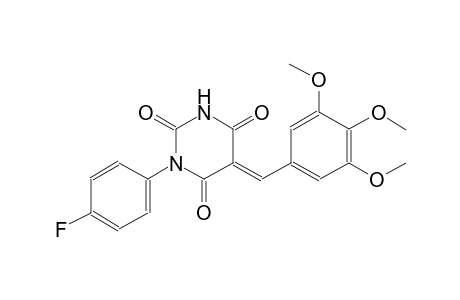 (5E)-1-(4-fluorophenyl)-5-(3,4,5-trimethoxybenzylidene)-2,4,6(1H,3H,5H)-pyrimidinetrione